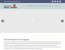 Tablet Screenshot of denverspeechandlanguage.com